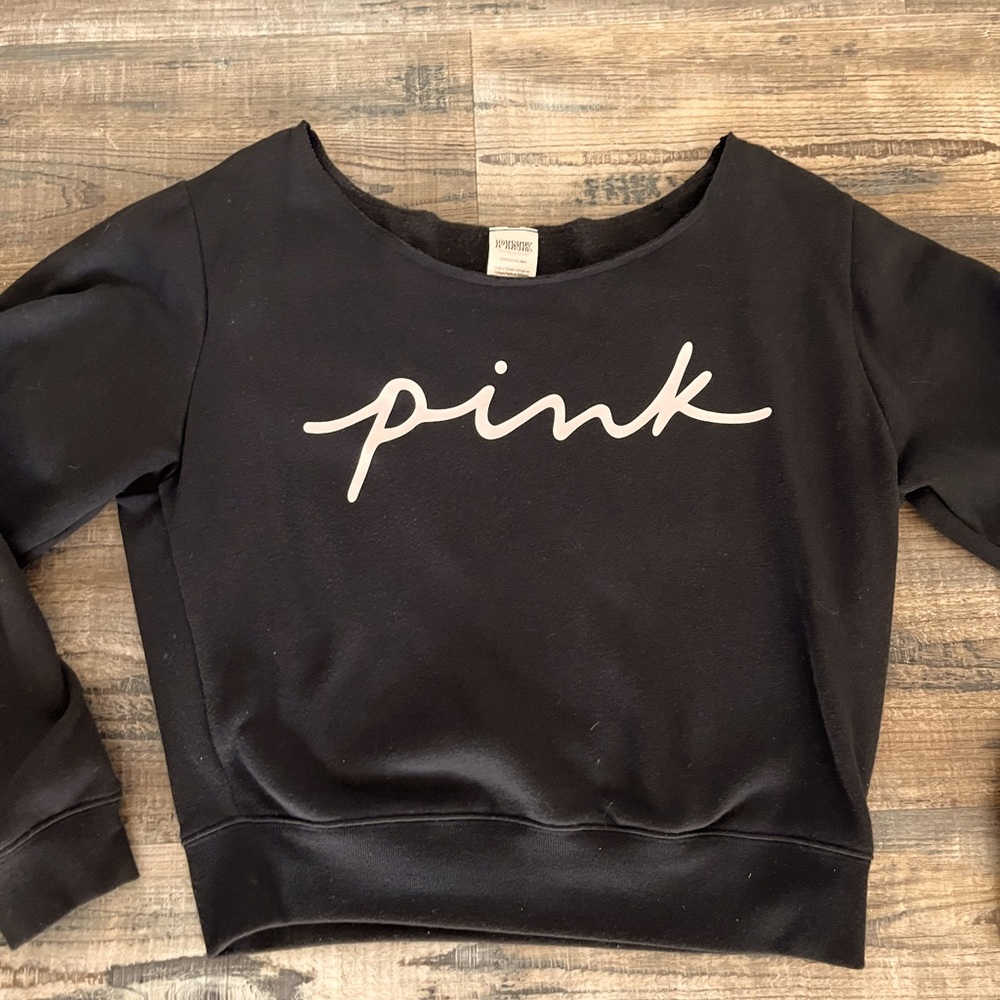 VS Pink Crop Sweatshirt